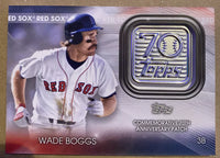 Wade Boggs 2021 Topps 70th Anniversary Logo Patch Card #T7OP-WB
