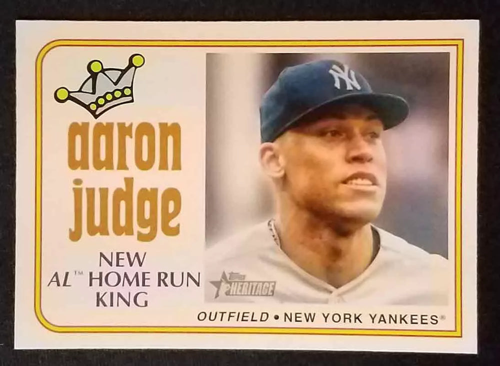 Aaron Judge 2023 Topps Heritage New AL Home Run King Card #1