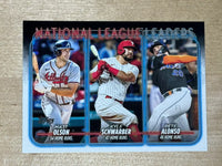 Matt Olson/Kyle Schwarber/Pete Alonso 2024 Topps National League Leaders Series Mint Card #260
