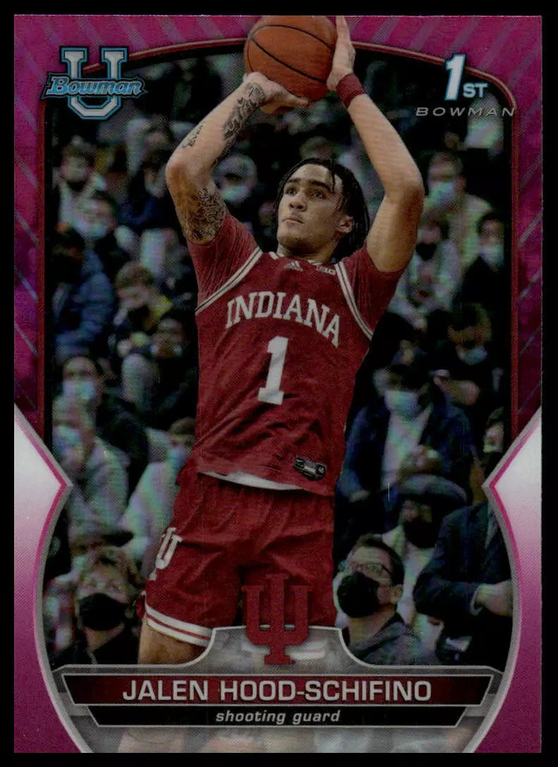 Jalen Hood-Schifino  2022 Bowman Chrome University 1st Bowman Pink Card #57