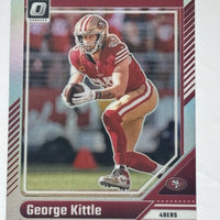 George Kittle 2024 Donruss Optic Silver Prizm Series Mint Card #174