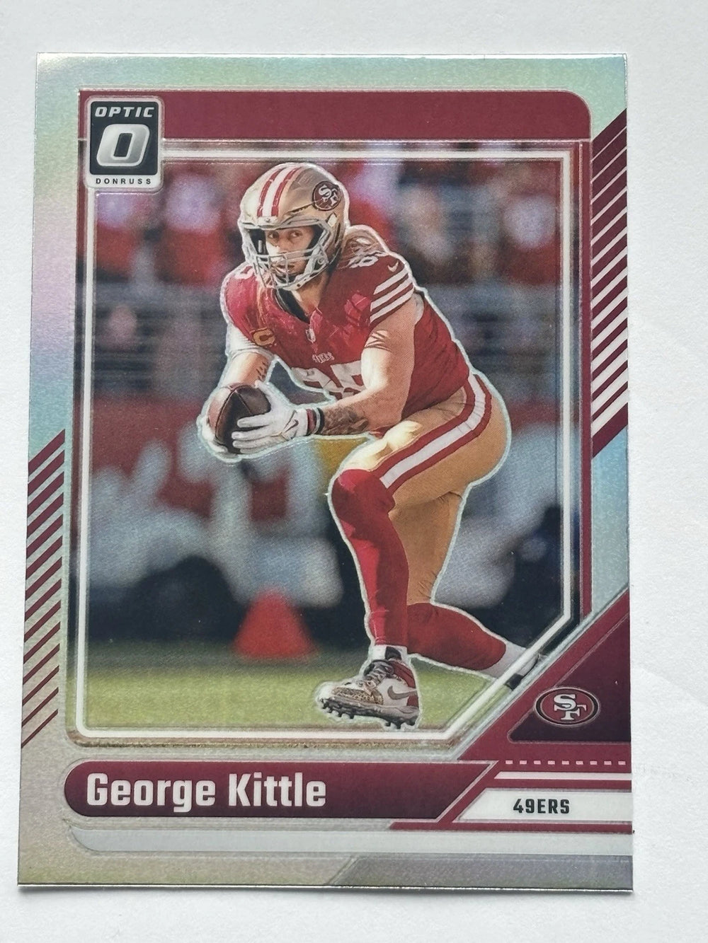 George Kittle 2024 Donruss Optic Silver Prizm Series Mint Card #174