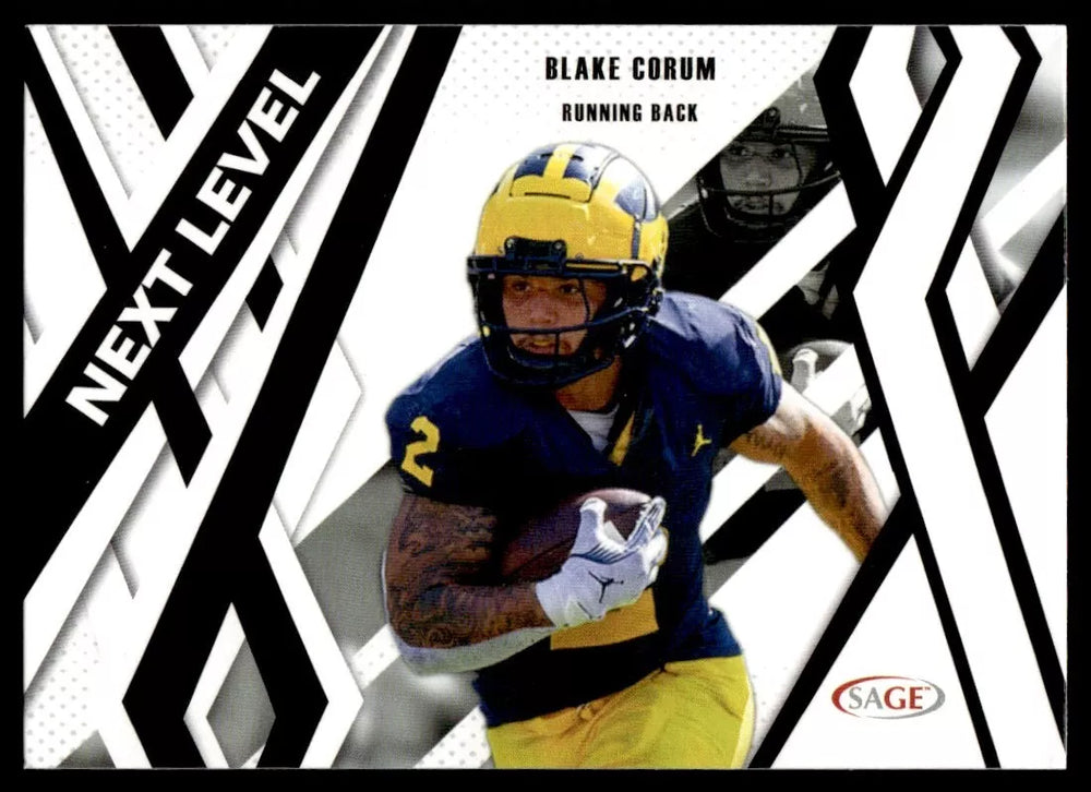 Blake Corum 2024 SAGE Hit Next Level Black Series Mint Card #86