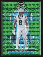 Jaycee Horn 2024 Panini Mosaic Green Prizm Series Mint Card #35
