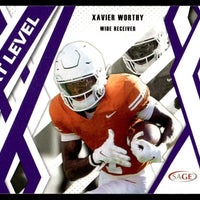 Xavier Worthy 2024 SAGE Hit Next Level Blue Series Mint Card #85