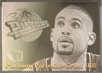 Grant Hill 1996 1997 Fleer Metal Platinum Portraits Series Mint Card #4
