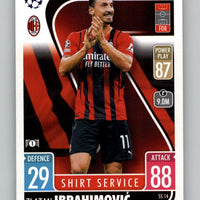 Zlatan Ibrahimovic 2021 2022 Topps Match Attax Shirt Service Series Mint Card #SS 14