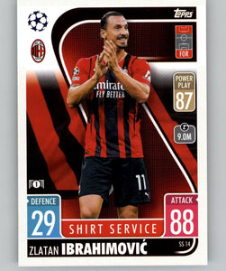 Zlatan Ibrahimovic 2021 2022 Topps Match Attax Shirt Service Series Mint Card #SS 14