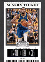 Kevin Durant  2019 2020 Panini Contenders Draft Picks Season Ticket Series Mint Card #28
