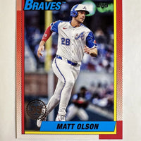 Matt Olson 2025 Topps 1990 35th Anniversary Mint Card #T90-13