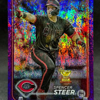 Spencer Steer 2024 Topps Purple Foil Mint Card #485