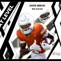 Xavier Worthy 2024 SAGE Hit Next Level Black Series Mint Card #85