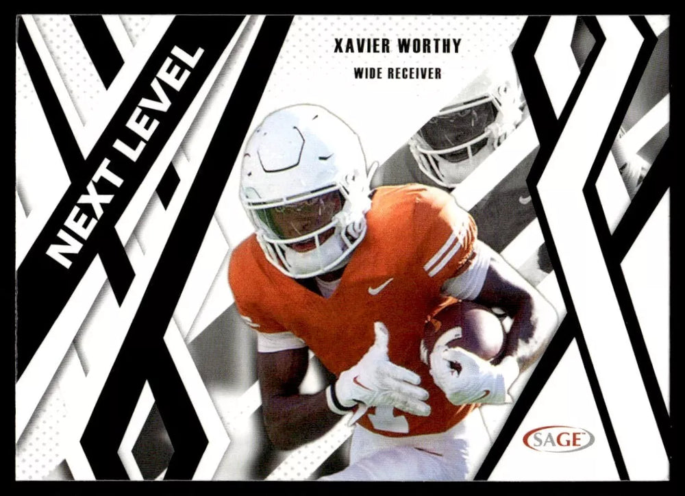 Xavier Worthy 2024 SAGE Hit Next Level Black Series Mint Card #85