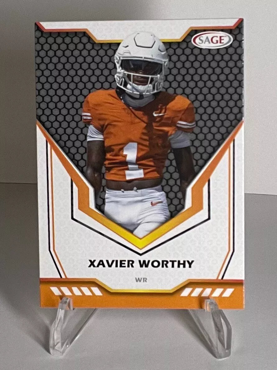 Xavier Worthy 2024 SAGE Black Series Mint Card #34