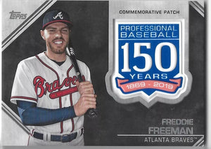 Freddie Freeman 2019 Topps 150th Anniversary Commemorative Patch #AMP-FF