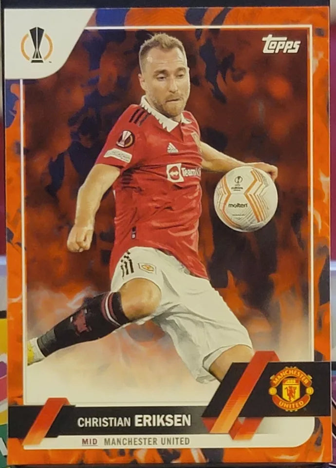 Christian Eriksen 2022 2023 Topps UEFA Club Competitions Inferno Foil Series Mint Card #127