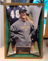 John Harbaugh 2008 Bowman Gold Rookie Coach Series Mint Card #107
