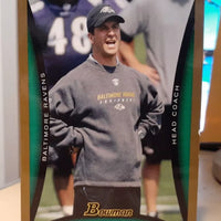 John Harbaugh 2008 Bowman Gold Rookie Coach Series Mint Card #107