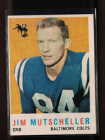 Jim Mutscheller 1959 Topps EX Condition Card #89

