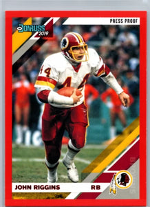 John Riggins 2019 Donruss Press Proof Red Series Mint Card  #184