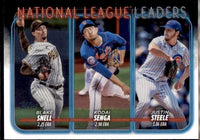 Blake Snell, Kodai Senga, Justin Steele 2024 Topps National League Leaders Series Mint Card #212

