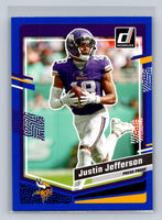Justin Jefferson 2023 Donruss Press Proof Blue Series Mint Card #196
