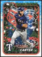 Evan Carter 2024 Topps Holiday Series Mint Rookie Card #H141
