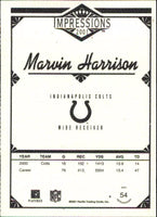 Marvin Harrison 2001 Pacific Impressions Series Mint Card #54
