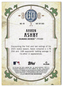 Aaron Ashby 2022 Topps Gypsy Queen Green Card #49