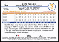 Pete Alonso 2024 Topps Holiday Series Mint Card #H66
