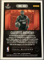 Carmelo Anthony 2020 2021 Panini  Illusions Series Mint Card #55
