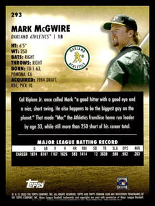 Mark McGwire 2023 Stadium Club Series Mint Card #293