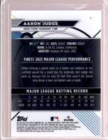 Aaron Judge 2023 Topps Finest Series Mint  Card #1
