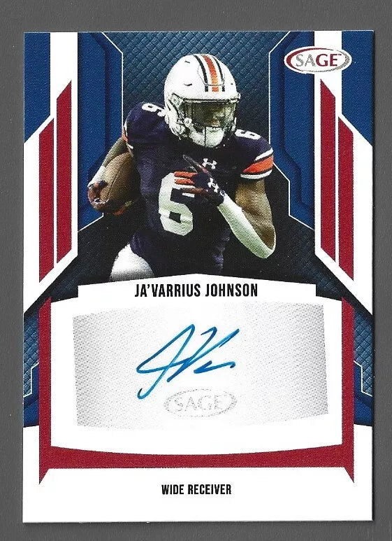 Ja’Varrius Johnson 2024 SAGE ROOKIE Autograph Card #A-JJ3