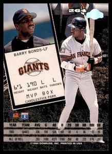 Barry Bonds 1994 Donruss Leaf Series Mint Card #264