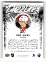 Luke Hughes 2024 2025 Upper Deck Dazzlers Green Series Card #DZ-87
