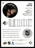 Anze Kopitar 2020 2021 SP Series Mint Card  #92
