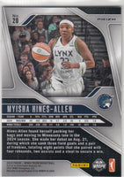 Myisha Hines-Allen 2024 2025 Panini Prizm WNBA Blue Velocity Prizm Series Mint Card #20
