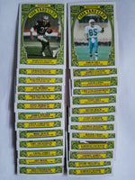 1986 Topps Football 1000 Yard Club Complete Insert Set with Payton/Largent/Dickerson/Dorsett/Monk
