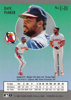 Dave Parker 1991 Fleer Ultra Update Series Card #U-10

