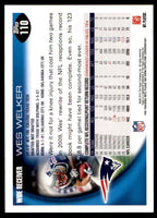 Wes Welker 2010 Topps Series Mint Card #110
