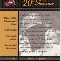 Bob Gibson 2001 Upper Deck Hall of Famers 20th Century Showcase Mint Card #S8