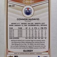 Connor McDavid 2024 2025 Upper Deck O-Pee-Chee Glossy Series Mint Card #OG-22