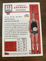 Carmelo Anthony 2007 2008 Topps 50th Anniversary Variation Mint Card #15
