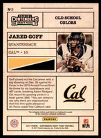 Jared Goff 2017 Panini Contenders Draft Picks Old School Colors Series Mint Card #3
