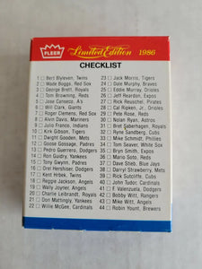 1986 Fleer Baseball's Best Limited Edition Sluggers Vs Pitchers 44-Card Set