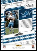 Jared Goff 2024 Panini Absolute Series Mint Card #35

