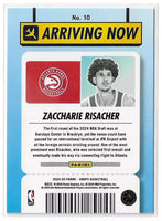 Zaccharie Risacher 2024 2025 Hoops Arriving Now Series Mint Card #10
