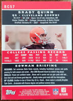 Brady Quinn 2007 Bowman Chrome Series Mint Rookie Card #BC57
