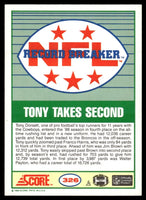 Tony Dorsett 1989 Score Record Breaker Series Mint Card #326
